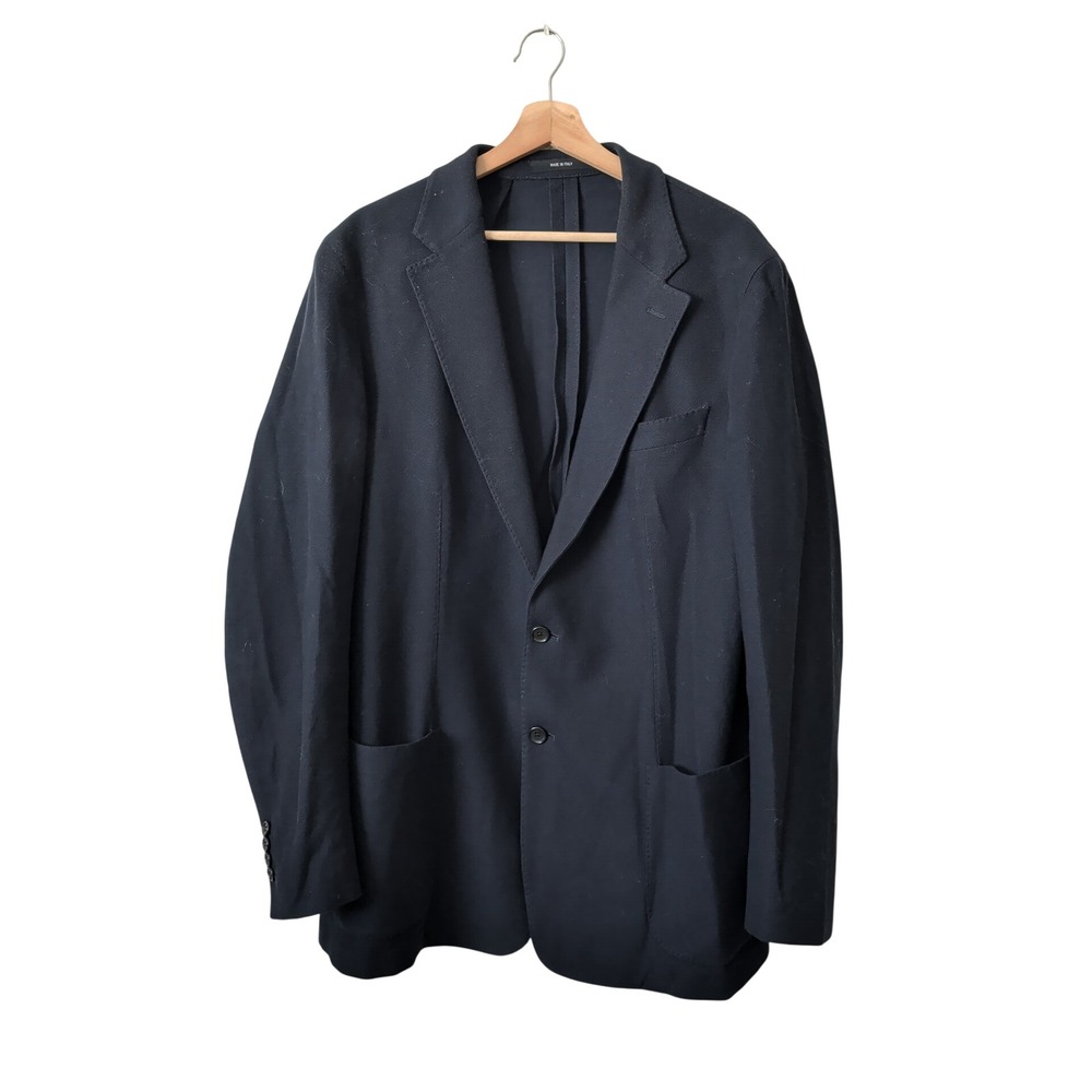 Todd Snyder Navy Blue Cotton Unstructured Sport Coat Blazer 46L Made in Italy